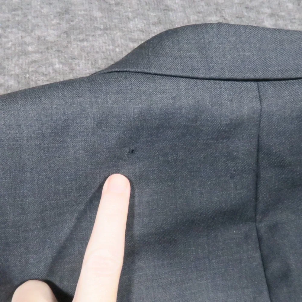 Lauren Ralph Lauren Suit Jacket 46R Gray Wool Blazer 2-Button Corporate Preppy